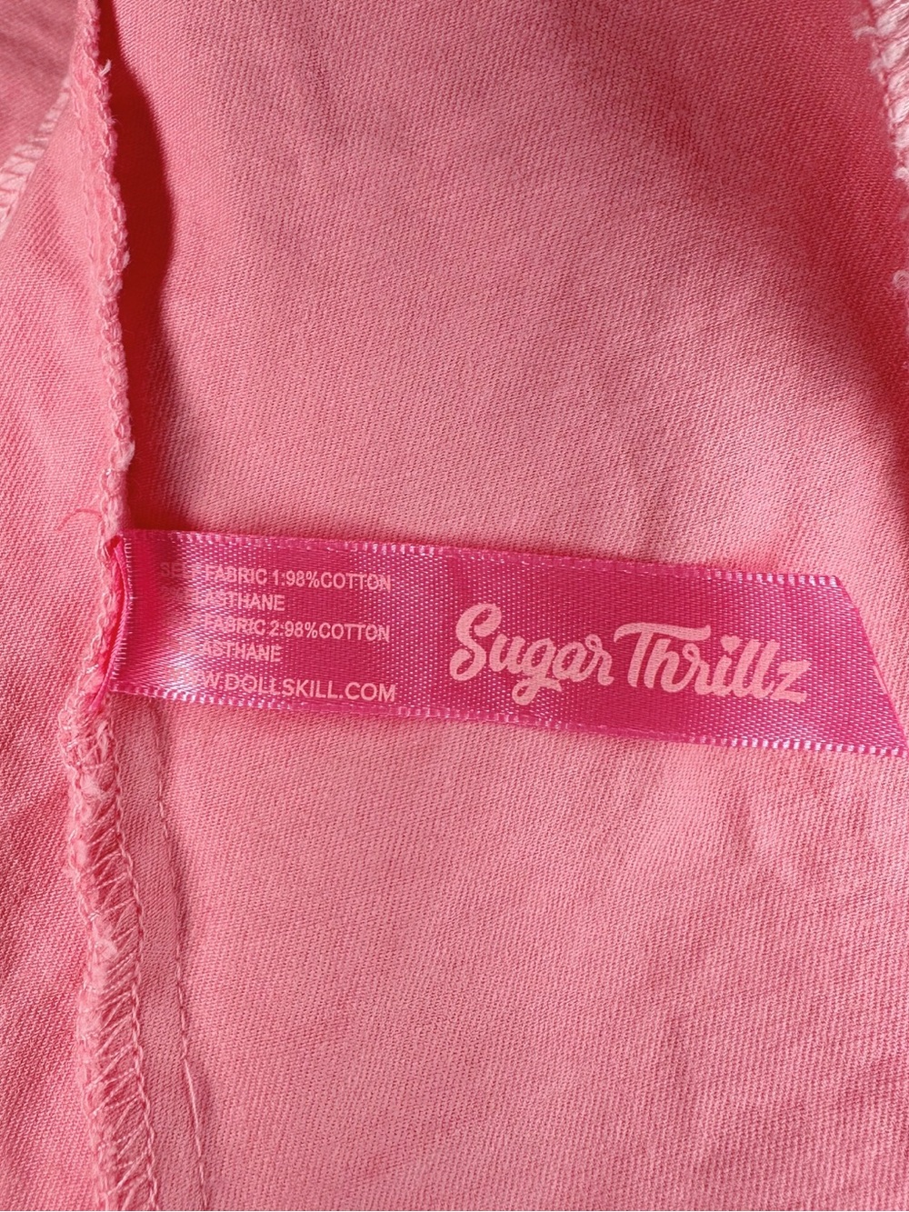 Sugar Thrillz Pink Striped Tie Shoulder Mini Dress - Picture 5 of 7